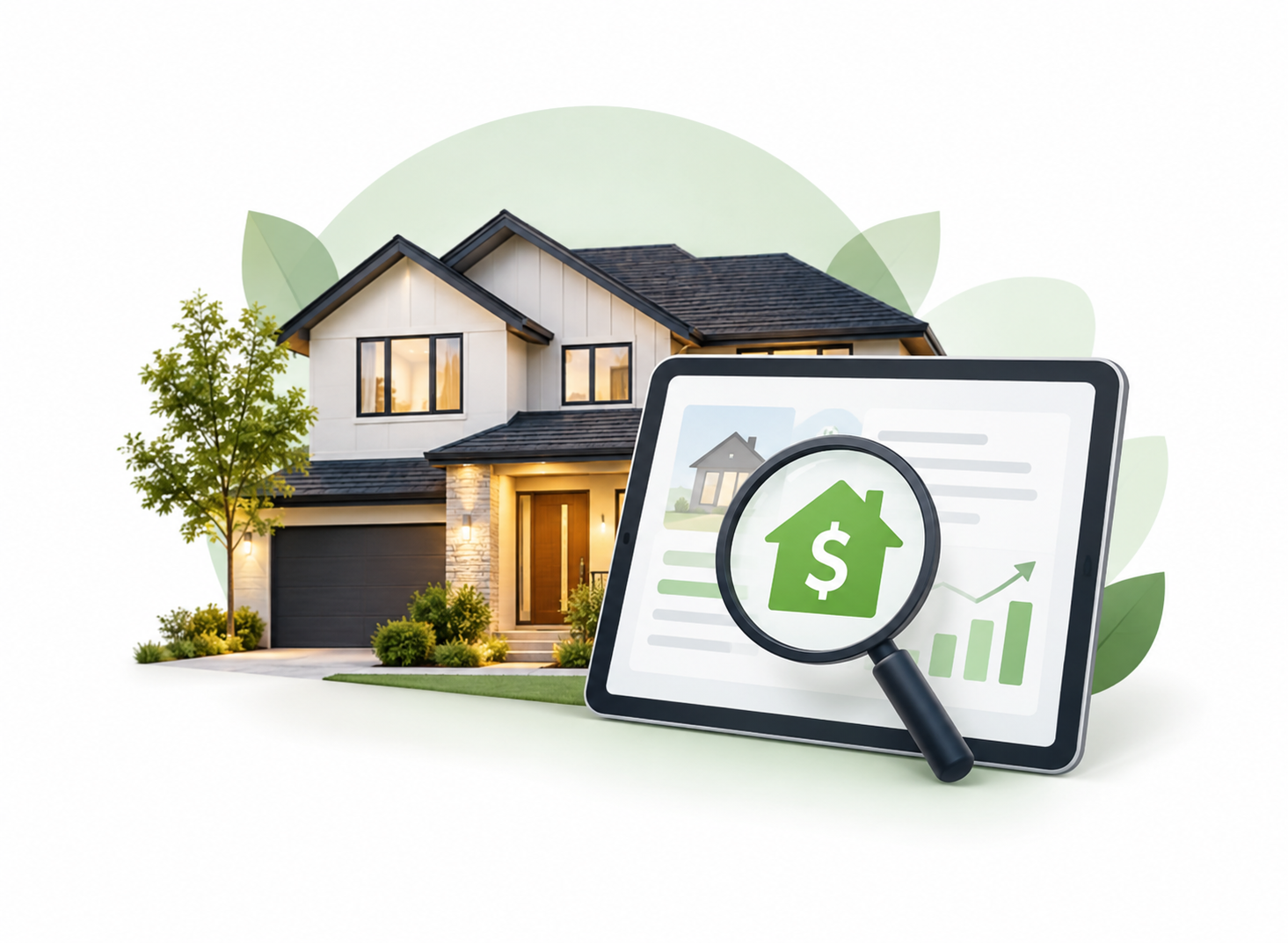 Home pricing report illustration